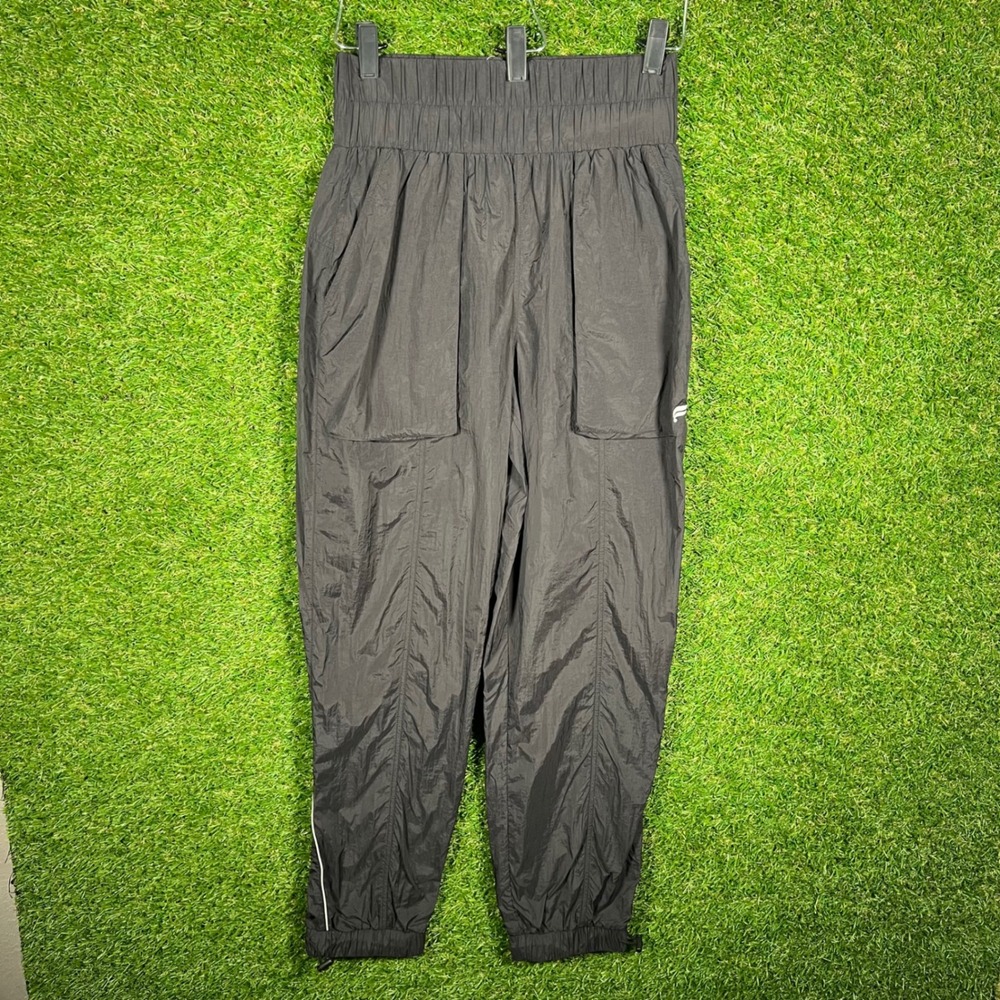 Fabletics Ultra High-Waisted Piped Nylon Pant Black Reflective Silver XS‎ NEW